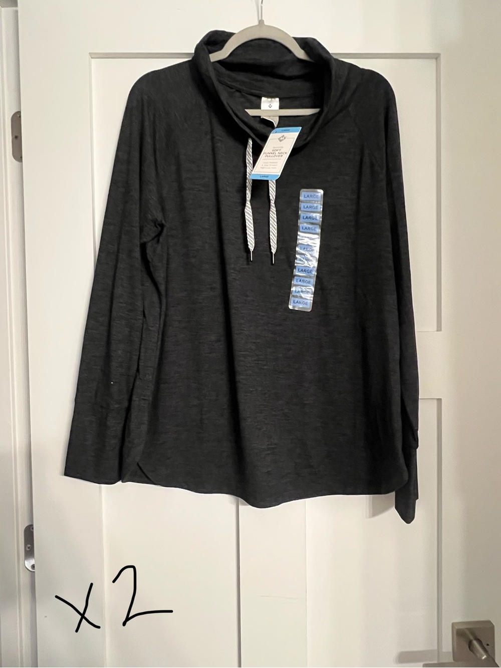 Cozy Charcoal Cowl-Neck Pullover Hoodie